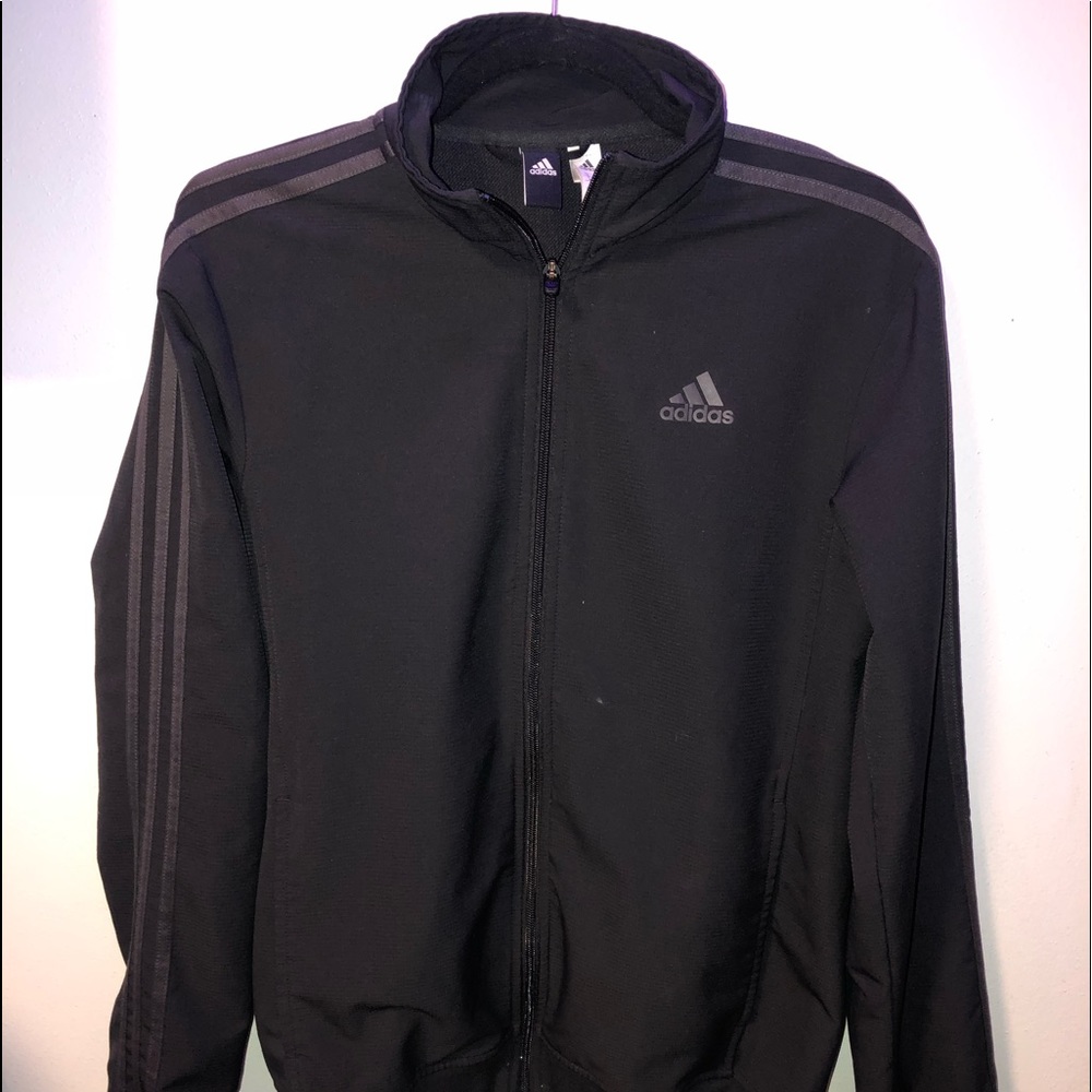Adidas Black Zip Up Track Jacket